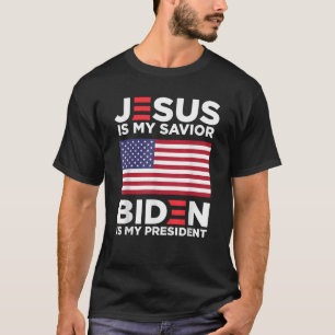 Camiseta Jesus é meu salvador Biden é meu presidente EUA