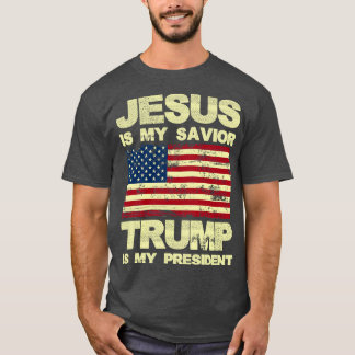Camiseta Jesus é meu salvador é meu presidente