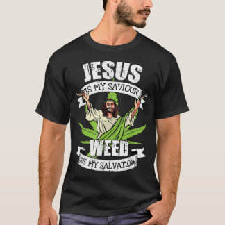 Camiseta Jesus é meu salvador fumando Pote de salvação de e