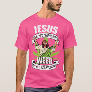 Camiseta Jesus é meu salvador fumando Pote de salvação de e