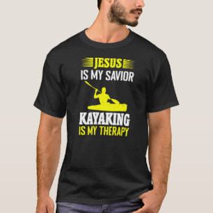 Camiseta Jesus É Meu Salvador Kayaking É Minha Terapia Kaya