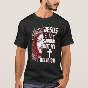 Camiseta Jesus é meu salvador não minha religião cristã