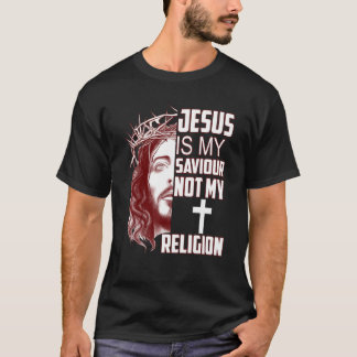 Camiseta Jesus é meu Salvador, não minha religião Cristã