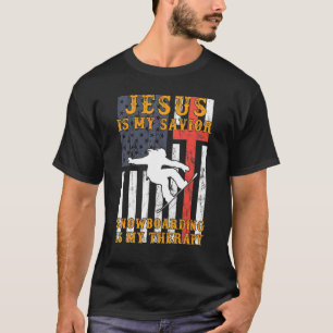 Camiseta Jesus É Meu Salvador Snowboard É Meu Capuchinho De