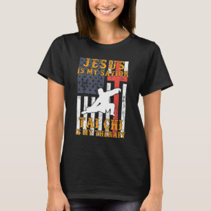 Camiseta Jesus É Meu Salvador Tai Chi É Minha Terapia Hoodi