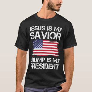 Camiseta Jesus é meu salvador Trump é meu presidente