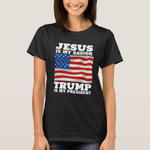 CAMISETA JESUS É MEU SALVADOR TRUMP É MEU PRESIDENTE