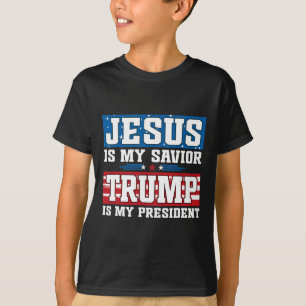 Camiseta Jesus É Meu Salvador Trump É Meu Presidente Trump