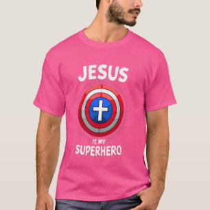 Camiseta Jesus é meu super-herói cristão Deus religioso