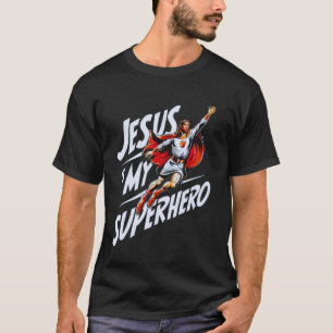Camiseta Jesus é meu super-herói cristão Deus religioso