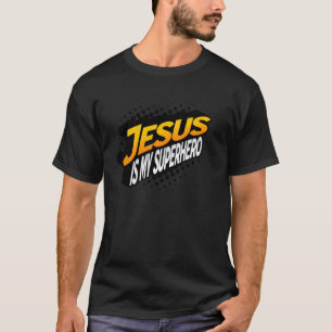 Camiseta Jesus É Meu Super-Herói Divertido Cristão Religios