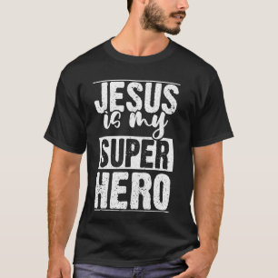Camiseta Jesus é meu super-herói religioso cristão
