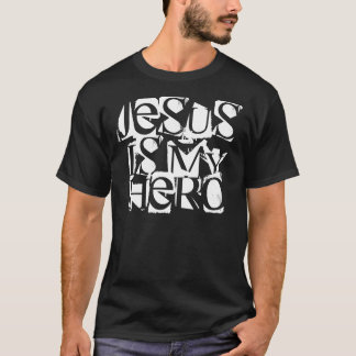 Camiseta Jesus é meu t-shirt do preto do herói