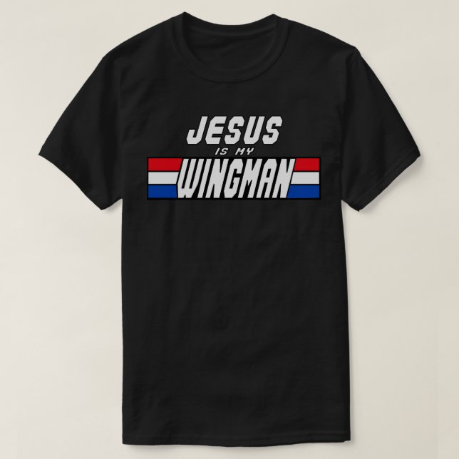 Camiseta Jesus é meu Wingman Christian Clothing Jesus (Frente do Design)