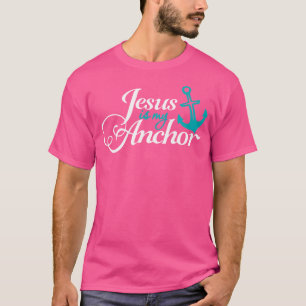Camiseta Jesus É Minha Âncora Tema Cristão Náutico