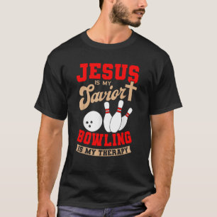 Camiseta Jesus é minha Boliche salvadora é minha terapia cr