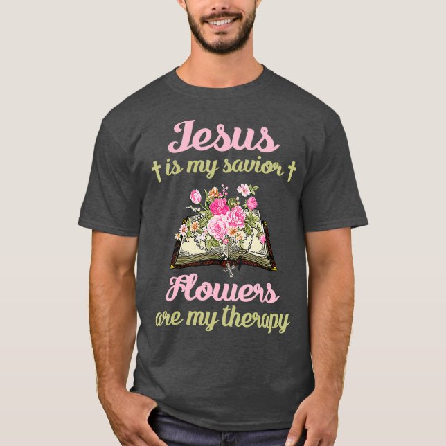 Camiseta Jesus É Minha Flores Salvadora É Minha Presente Te (Frente)