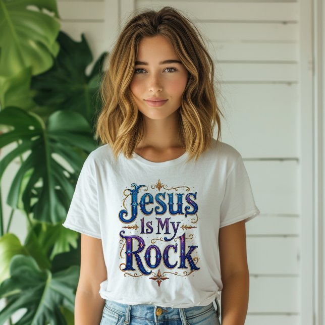 Camiseta Jesus é minha pedra (Criador carregado)
