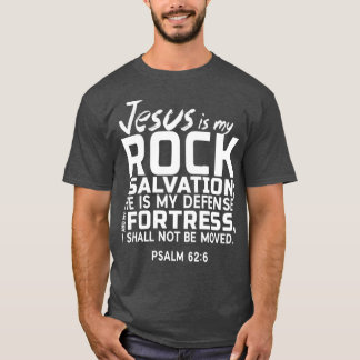 Camiseta Jesus É Minha Pedra E Minha Salvação