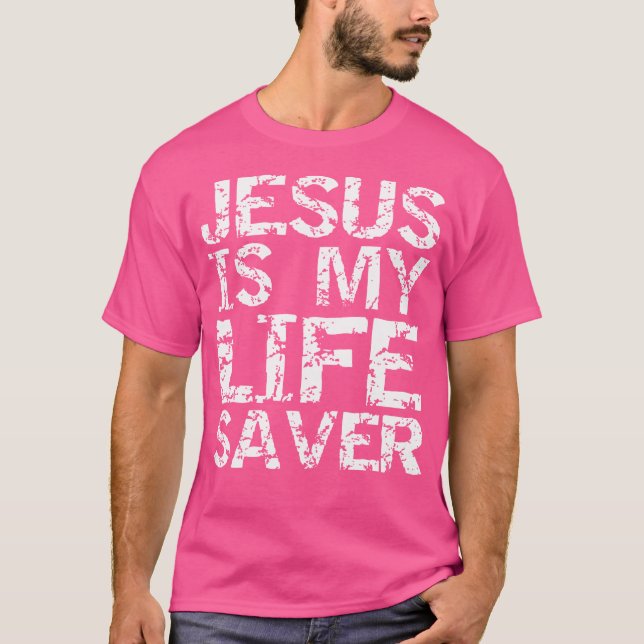 Camiseta Jesus é minha salvadora da vida, cristão bonitinho (Frente)