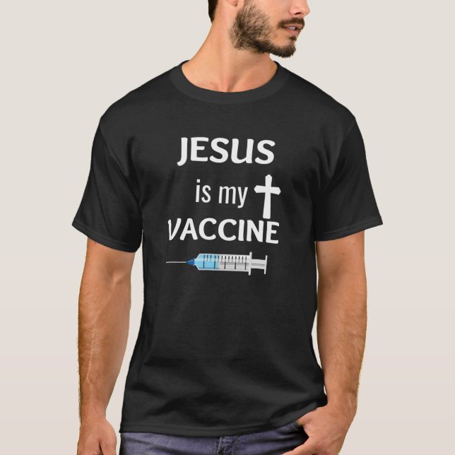 Camiseta Jesus é minha vacina, fé cristã Jesus (Frente)