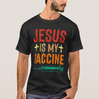 Camiseta Jesus é minha vacina, fé cristã Jesus anti-Vax
