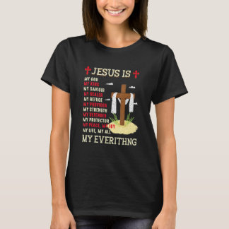 Camiseta Jesus é minha vida, tudo o que eu gosto.