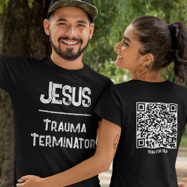 Camiseta Jesus é o Código QR Terminador de Trauma Cristão