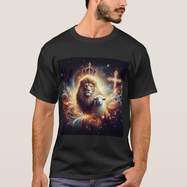 Camiseta Jesus é o Leão e o Lamb (Frente)