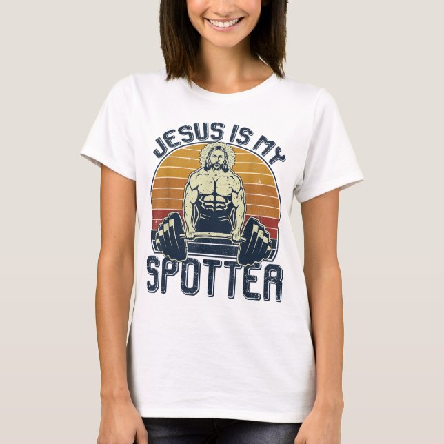 Camiseta Jesus é o meu caçador de pesos cristãos. (Frente)