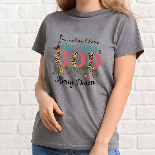 Camiseta Jesus é o meu Plano de Deus Confiante em Rock (Criador carregado)