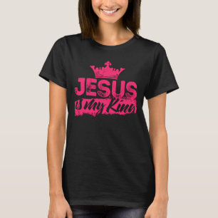 Camiseta Jesus é o meu rei cristão, aspas homens
