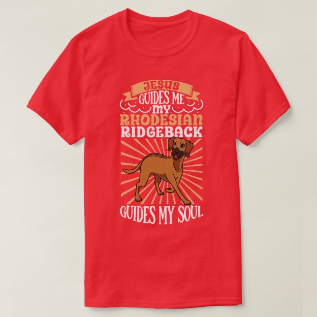 Camiseta Jesus e o meu Ridgeback Ridgeback (Frente do Design)