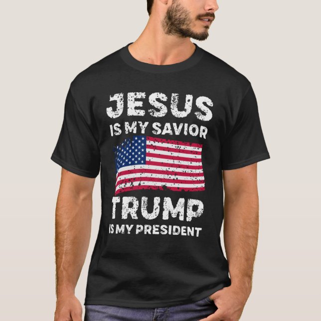 Camiseta Jesus é o meu salvador é o meu presidente (Frente)