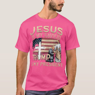 Camiseta Jesus é o meu salvador é o meu presidente