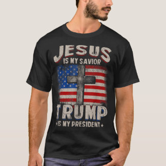 Camiseta Jesus é o meu salvador é o meu presidente