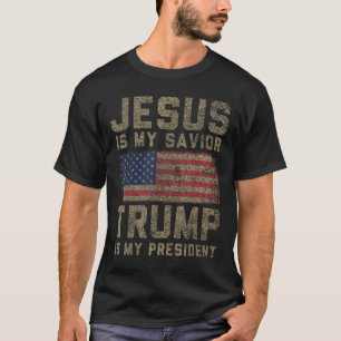 Camiseta Jesus é o meu salvador Trump é o meu presidente _1