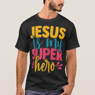 Camiseta Jesus é o meu super-herói cristão Crianças.