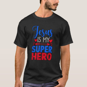 Camiseta Jesus é o meu super-herói Diversão Cristã Religião