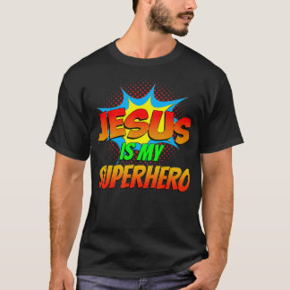 Camiseta Jesus é o meu super-herói, livro de histórias em q