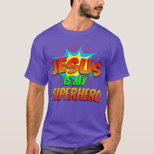 Camiseta Jesus é o meu super-herói, livro de histórias em q
