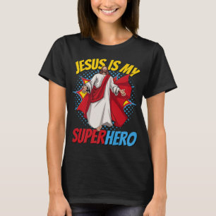 Camiseta Jesus é o meu super-herói poderoso Boo de BD Crist