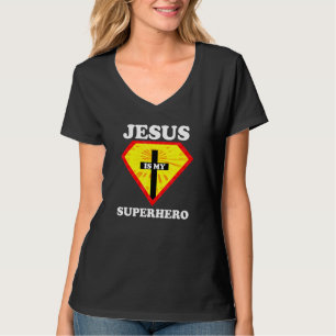 Camiseta Jesus É O Meu Super-Herói Poderoso, Cristão.