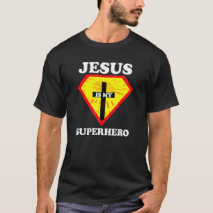 Camiseta Jesus É O Meu Super-Herói Poderoso, Cristão.