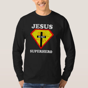 Camiseta Jesus É O Meu Super-Herói Poderoso, Cristão.
