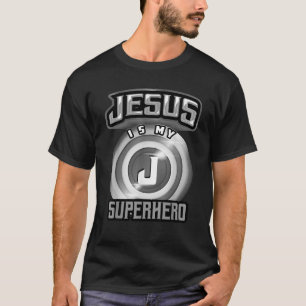 Camiseta Jesus É o Meu Super-Herói Presente Cristão Fofo e