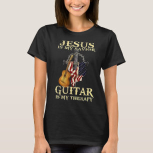 Camiseta Jesus é o meu violão salvador minha terapia a band