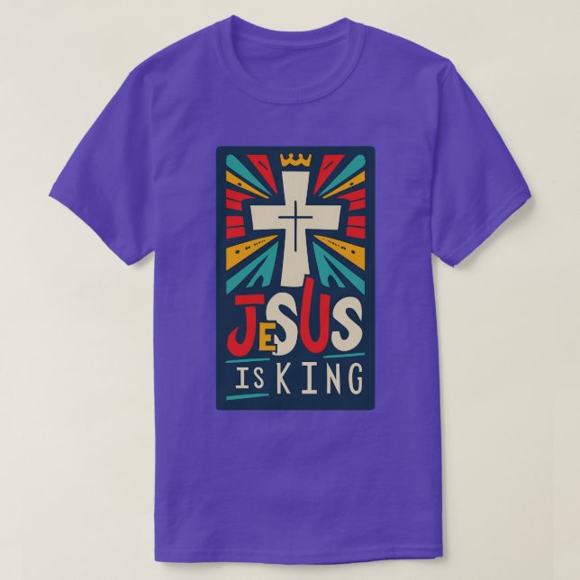 Camiseta Jesus é o rei Christian Cote 1 (Frente do Design)