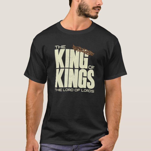 Camiseta Jesus É O Rei Dos Reis Crucifixion Crown (Frente)
