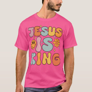 Camiseta Jesus é o rei Groovan cristão.